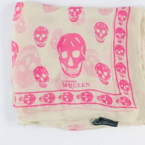 ALEXANDER MCQUEEN Classic Silk Chiffon Scarf - Picture 2 of 5